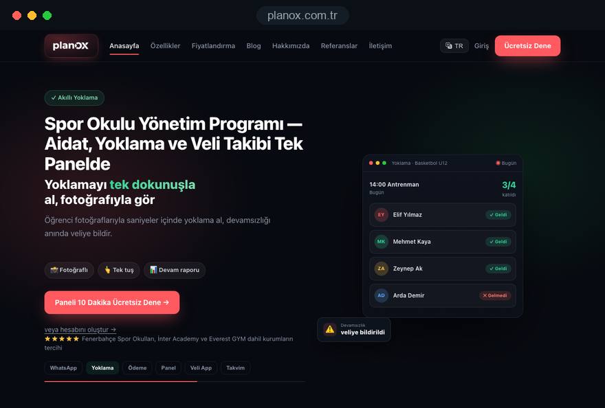 Planox, web sitesi